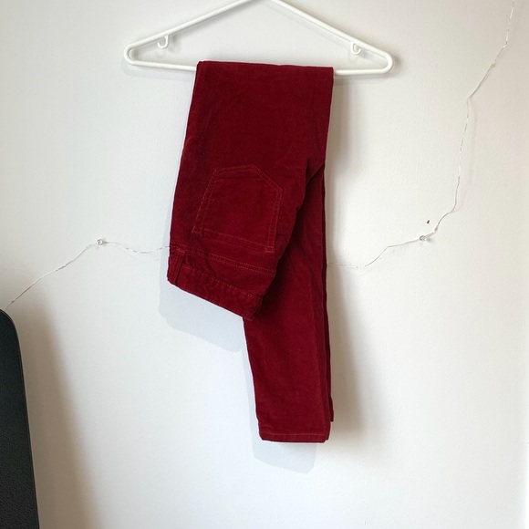 Women’s Slim Corduroy Pants in Red - Picture 4 of 4